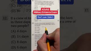 ASVAB Arithmetic Reasoning answers walkthrough 12