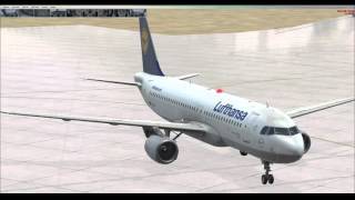 Microsoft Flight Simulator X. Aerosoft A320. Дакар - Абиджан. Посадка при очень сильном ветре.