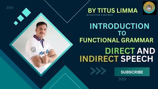 ||DIRECT AND INDIRECT SPEECH||BY TITUS SIR||#speech#reportedspeeech#englishgrammar