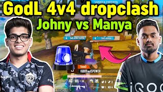 Jonathan vs Soul Manya 🔥 Godlike latest 4v4 dropclash fight 😱