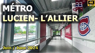 [4K] Walking Tour Inside Lucien-L'Allier Metro Montreal Canada/ Balade dans le métro Lucien-L'Allier