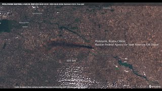 Satellite Imagery Shows Smoke from the Proletarsky, Rostov Oil Depot Fire Extends 105 Kilometers