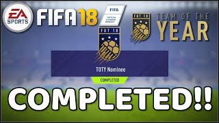 FIFA 18 : TOTY Nominee SBC Completed!! Jumbo Premium Gold Pack Rewards!!