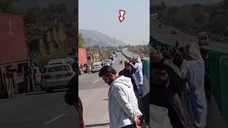 Accident, 10 wheeler dumper road  accident at Hazara motorway