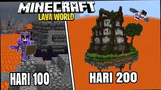 100 - 200 Hari Minecraft Lava Only Mencari Pulau Rahasia..?? 100 Hari Minecraft MCPE 1.20 #2