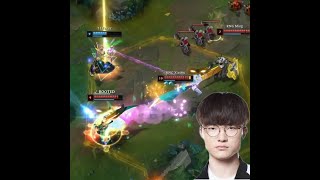 T1 FAKER escapes an insane GANK