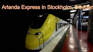 Arlanda Express (and walk through the train), Stockholm, Sweden