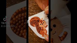 diamond paint this cute baby chipmunk with me! #diamondpainting #satisfying #relax #reels #chipmunk