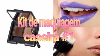 KIT DE MAQUIAGEM CASEIRA #1 - KIT DE SOBRANCELHAS, BASE, PÍNCEL DE ILUMINADOR, E MAIS...