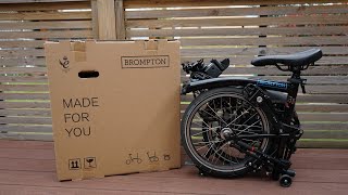 Unboxing and first look at my Brompton Electric M6L probably the best bike in the world ever!