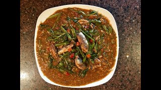 How To Make Stir Fried Sardines with Water Spinach ( Cha Tror Koun Chea Mouy Trey Kor )