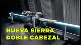 Nueva Sierra de Doble Cabezal Automatica para corte de aluminio y pvc, de angulos compuestos