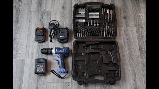 BuildCraft 18v Cordless Hammer Drill and Accessory Set