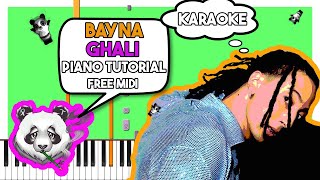 GHALI (Prod. RATCHOPPER ) - BAYNA - INSTRUMENTAL Piano Tutorial