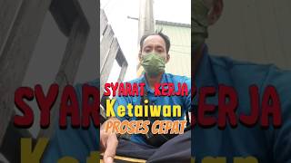 Kerja Ketaiwan Dengan Gaji Besar Dan Proses Cepat Ini Syaratnya