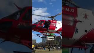 Helicóptero pousando no gramado #helicopter #helicopters #video