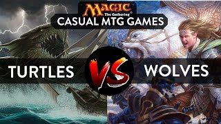 MTG GAMEPLAY: WOLVES TRIBAL DECK VS TURTLE DECK