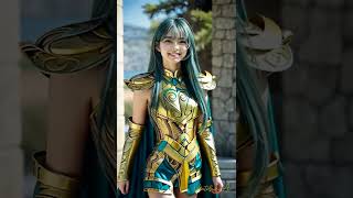 Saint Seiya cosplay Pegasus fantasy Ai girl #shorts #ai #saintseiya #girl #anime