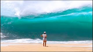 Mujer Graba Sus Últimos Segundos Antes De Que Llegue La Ola -20 Olas Más Grandes Captadas En Camara