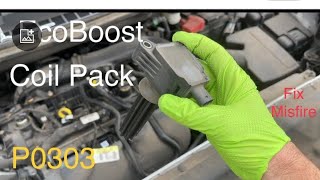 Ecoboost p0303 misfire repair and coil pack replacement Ford Edge Coil Pack misfire