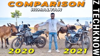 2020 vs 2021 Royal Enfield Himalayan Comparison changes Hindi Price Perfect Adventure Bike ZTechknow