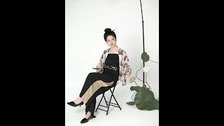 Women Long Dress Chinese Ink Wash Modern Hanfu Video