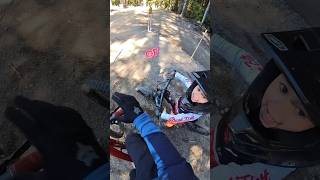 Insta360 pov of little shredder down crank it up in whistler bike park