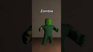 I was chased by a zombie! #roblox #robloxshorts #robloxanimation