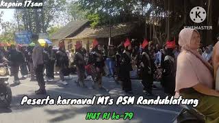 Peserta karnaval MTs PSM Randublatung di acara HUT RI ke 79.