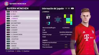 eFootball PES 20 BAYERN MÜNCHEN all players ratings