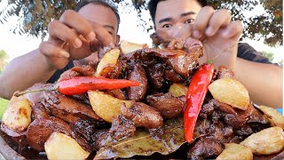 OUTDOOR COOKING | ADOBONG ATAY BALUNBALUNAN MUKBANG (HD)