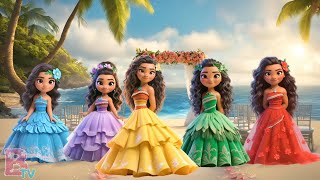 MOANA WEDDING DRESS COLOURS Finger Family Nursery Rhymes & Kids Songs