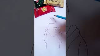 sketch of girl wearing winter sweater #art #youtube #youtuber