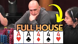 $74,300 Won With a FULL HOUSE at Live PLO Cash Game