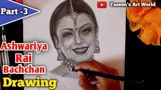 How to draw Ashwariya rai step by step || drawing ashwariya rai easy || #subscribe #ashwaryarai