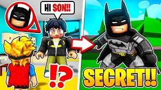 My DAD Was SECRETLY BATMAN in Roblox! (BROOKHAVEN RP)