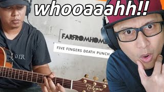 🇮🇩 ALIP BA TA - FAR FROM HOME (5 FINGER DEATH PUNCH GUITAR COVER) | REACTION