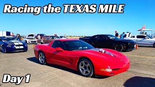 C5 Corvette Races The TEXAS MILE - Day 1