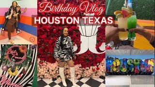 HOUSTON B-DAY VLOG PART 2 | JULIET | LOST & FOUND | KAMP | COLOR FACTORY | TURKEY LEG HUT & MORE