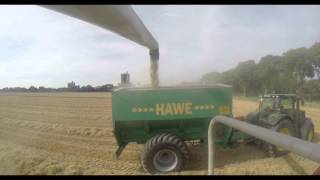 Gerste dreschen 2015 [GoPro] *Full HD*  2x Claas Lexion - John Deere - Hawe