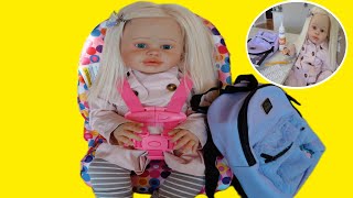 Reborn Emma's After Daycare Routine New Carseat and Reborn thrift store haul