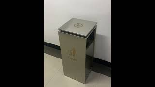 Huihui Durable Stainless Steel Waterproof Outdoor Trash Can Recycling Trash Bin