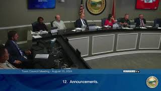 Town Council Meeting- 8-13-2024