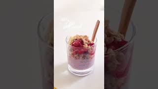 Home Cafe | Breakfast granola yogurt 🍓🌸🥣 #shorts #shortvideo #youtubeshorts #fyp #foryou