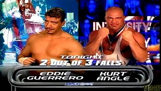 Eddie Guerrero vs Kurt Angle 2 Out Of 3 Falls SmackDown! 9/2/2004 Highlights