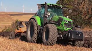 Aratura con DEUTZ-FAHR 6185 e aratro voltaorecchio. Guardia Lombardi (AV) 2017