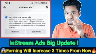 Facebook Monetization New Update ✅ || Earning will Increase 2x Times Before. #instreamads #KMedia