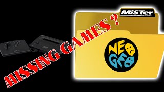 MiSTer Neo Geo Core - Missing Games - Empty Folder - Missing romset.xml file Fix