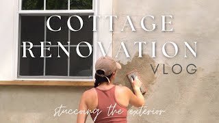 Cottage Renovation Vlog 🏡 Finally working on the Stucco again!