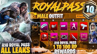 A10 Royal Passs 1 To 100 Rp Rewards | A10 Royal Pass All Leaks | Pubgm \ Bgmi